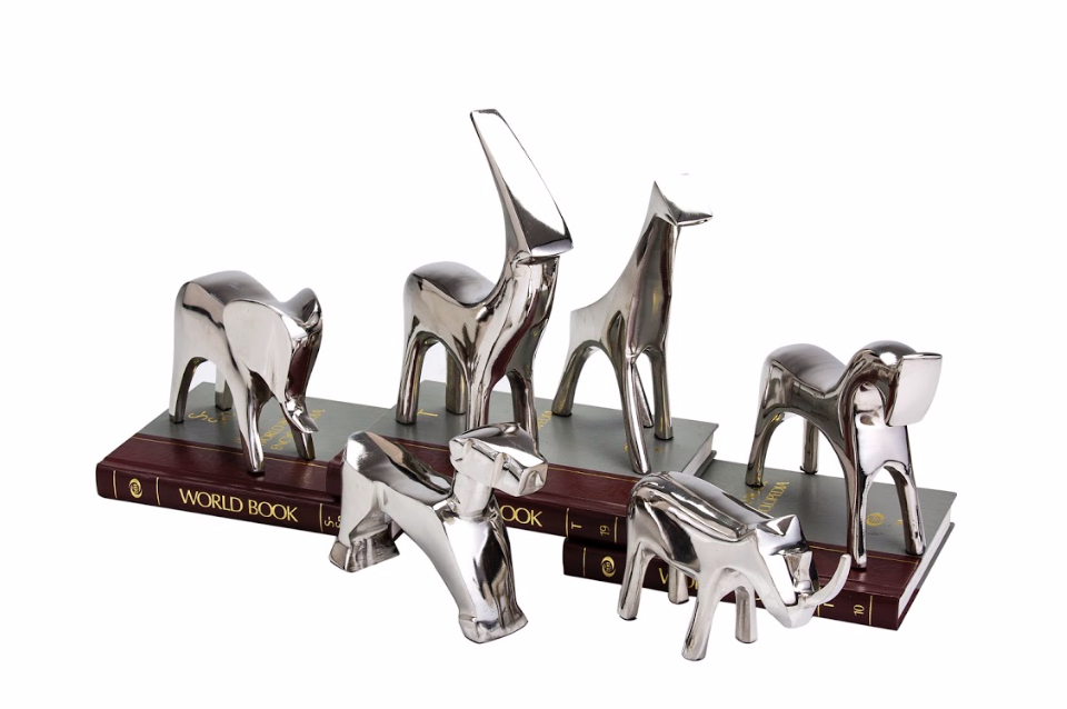 Geometric Elephant Sculpture nickel