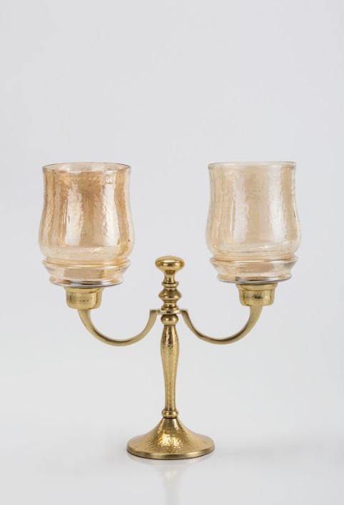 Adriana Two Lite Hurricane Candlestand