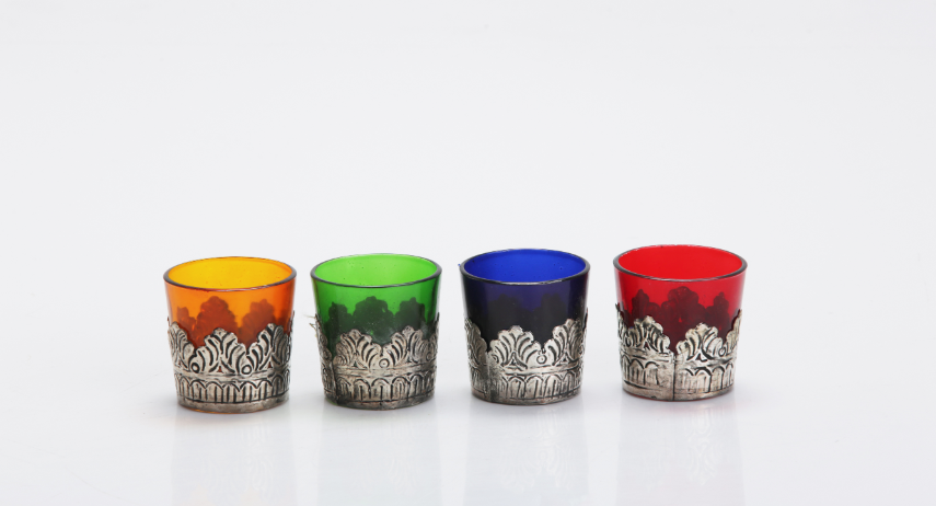 Araz Votives candle holder set of 4 for Home Decor with Gift Box