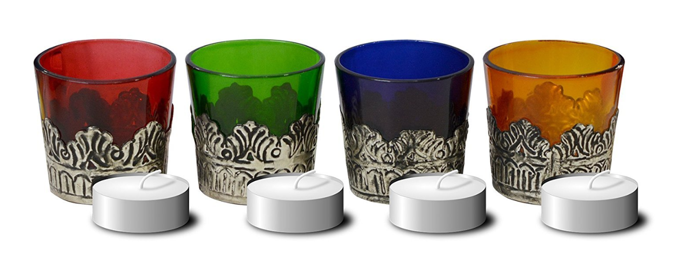 Araz Votives candle holder set of 4 for Home Decor with Gift Box