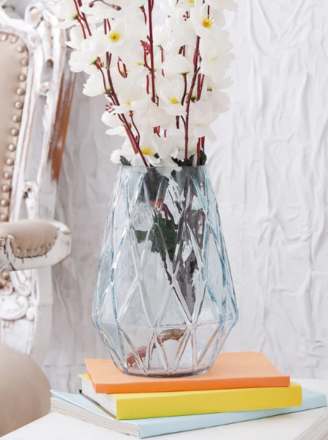 Turquoise Blue Glass Vase