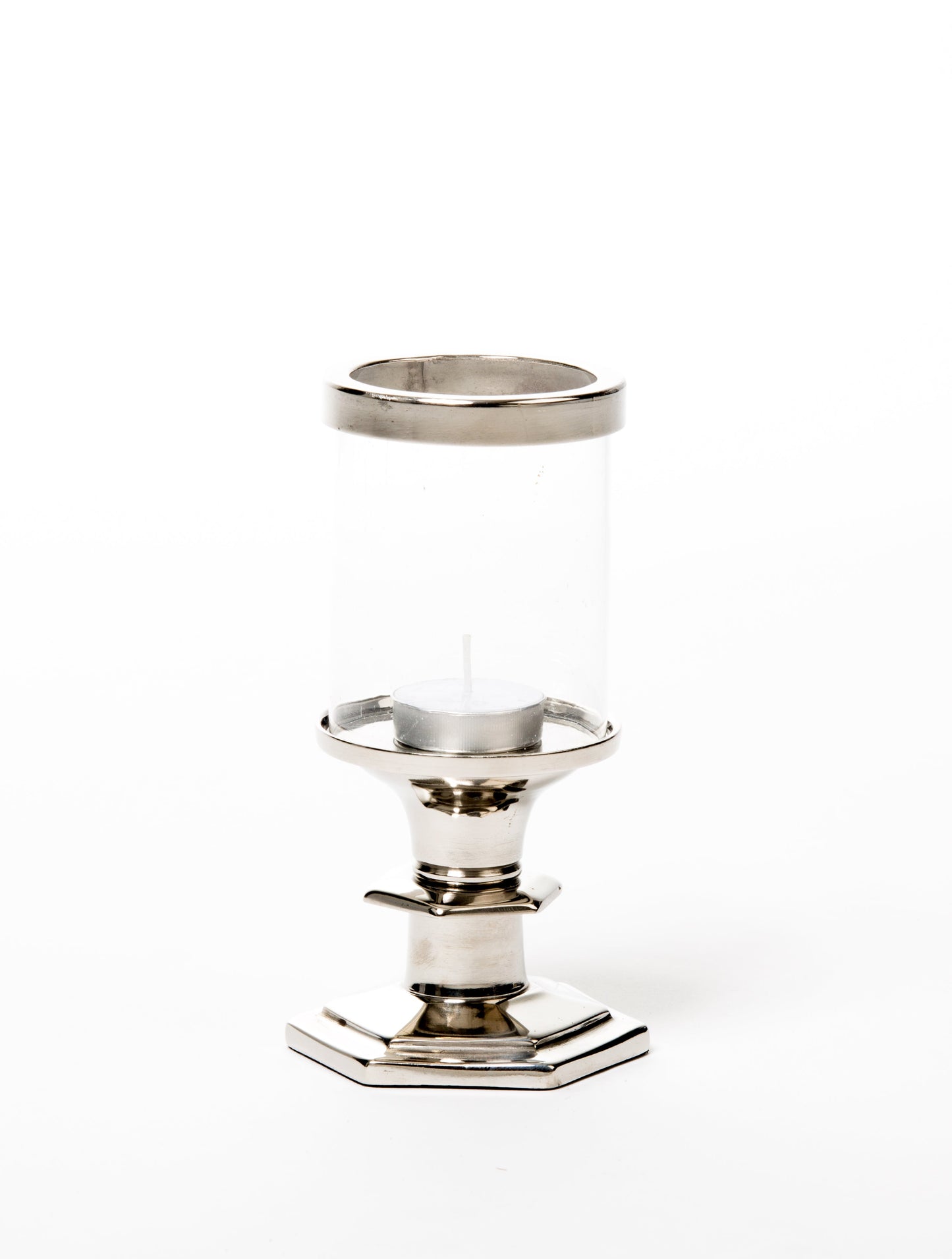 Xeno Mini Hurricane Candle Stand Hexagonal