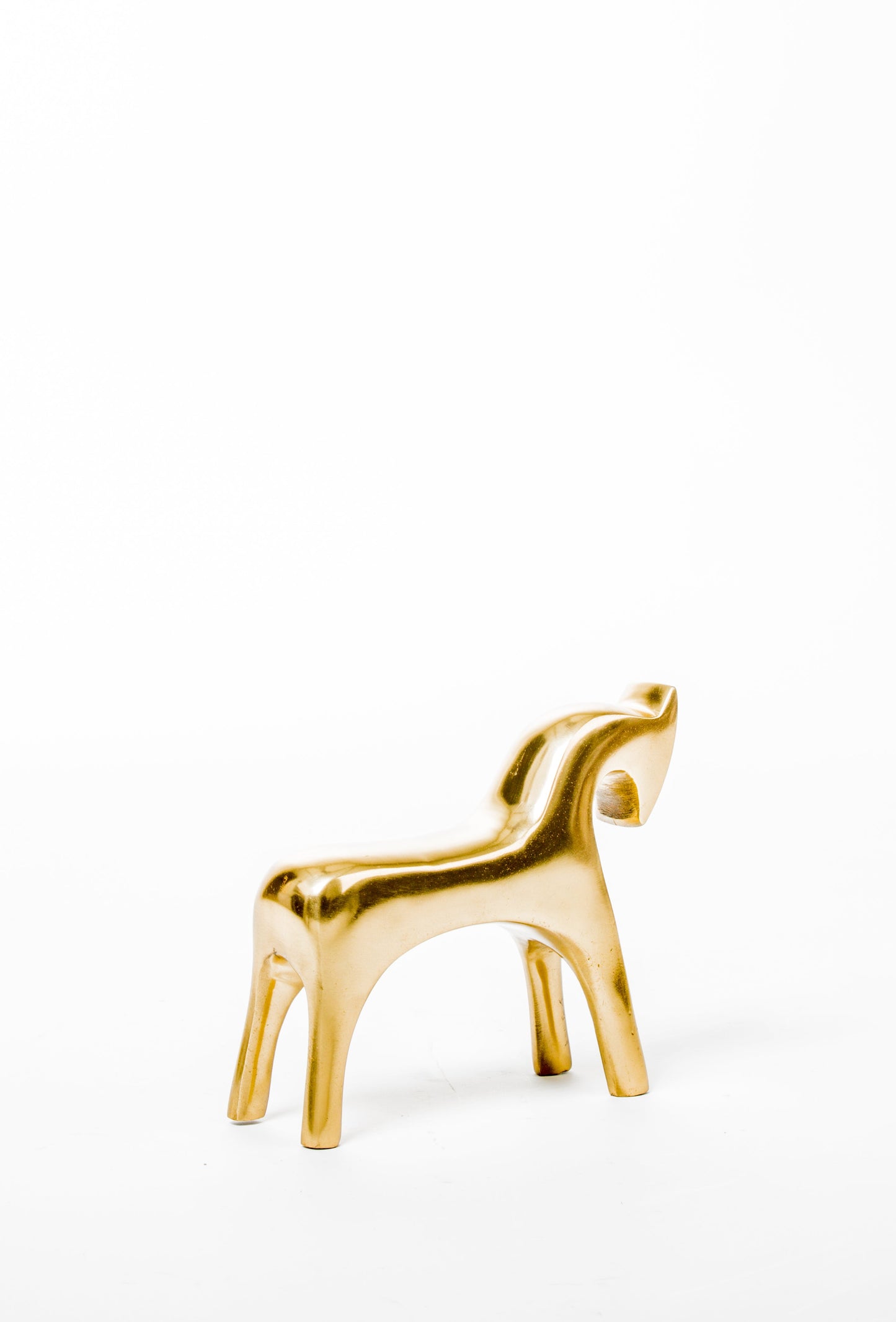 Geometric Horse Sculpture gold