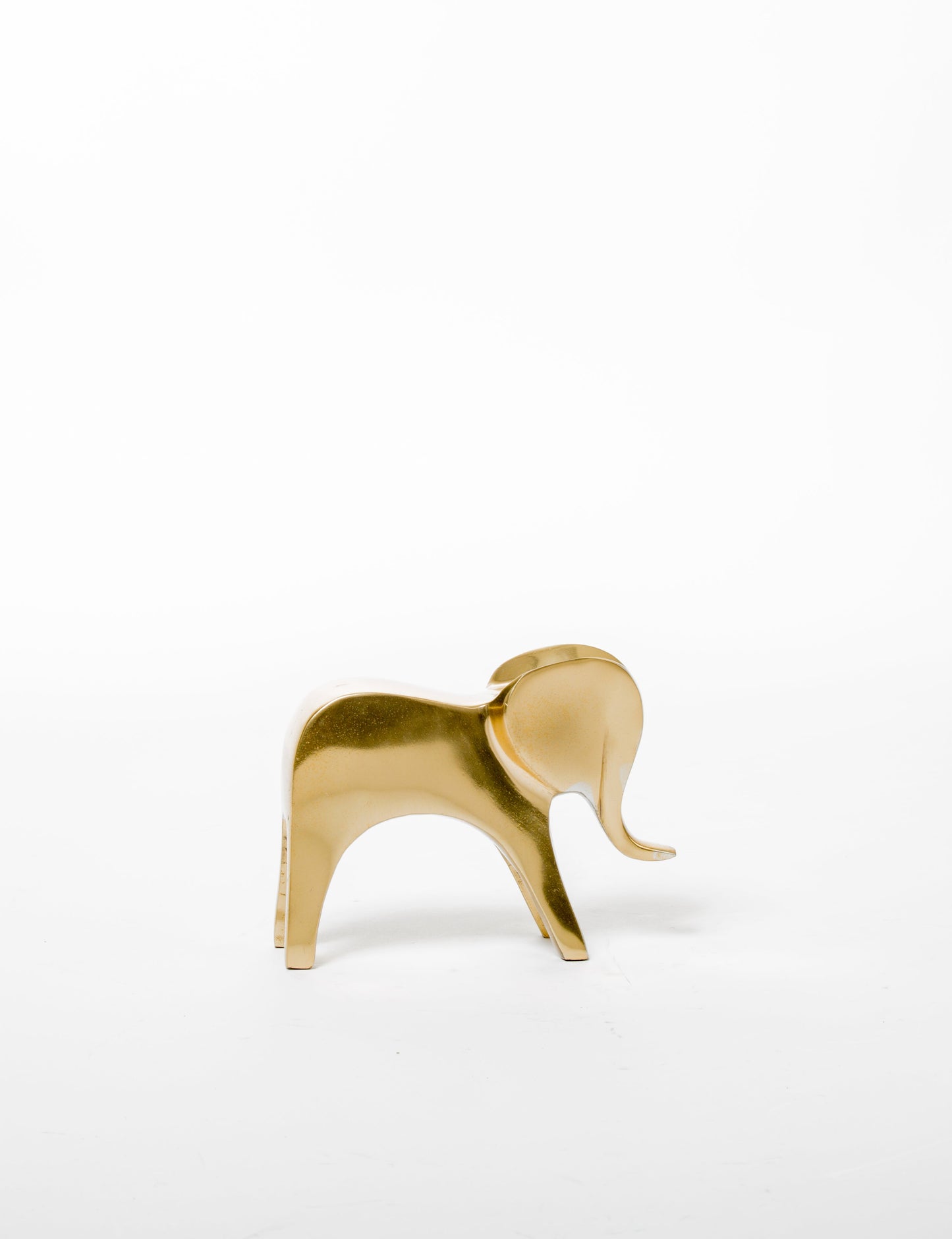 Geometric Elephant Sculpture gold