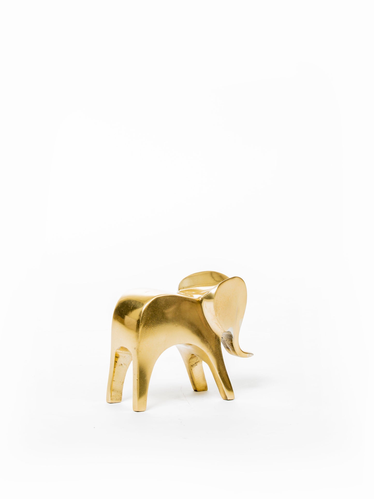 Geometric Elephant Sculpture gold