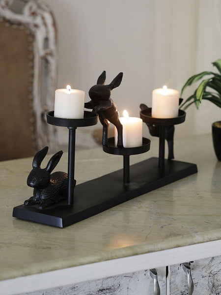 Autumn Hare Pillar Holder