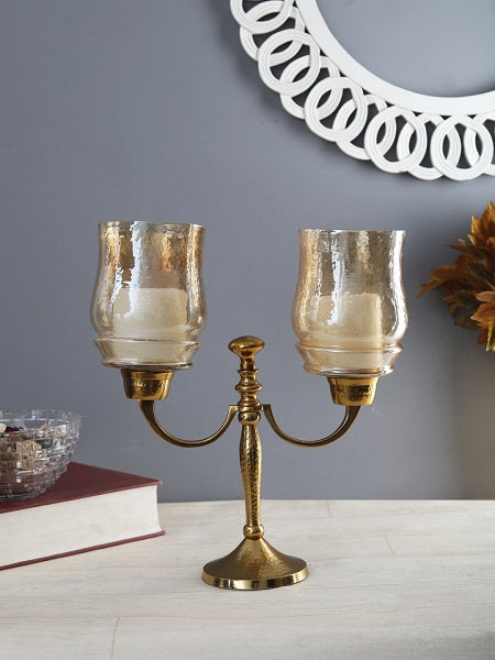 Adriana Two Lite Hurricane Candlestand
