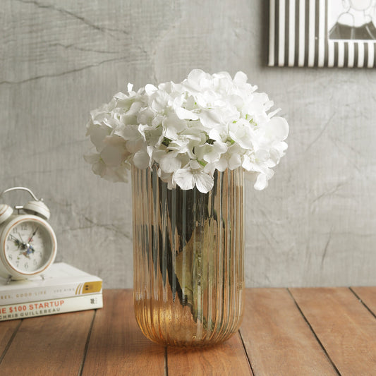 Autumn Gold Luster Glass Vase