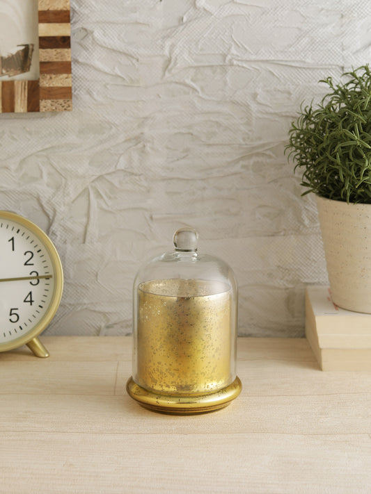 Metallic Gold Bell Jar Candle
