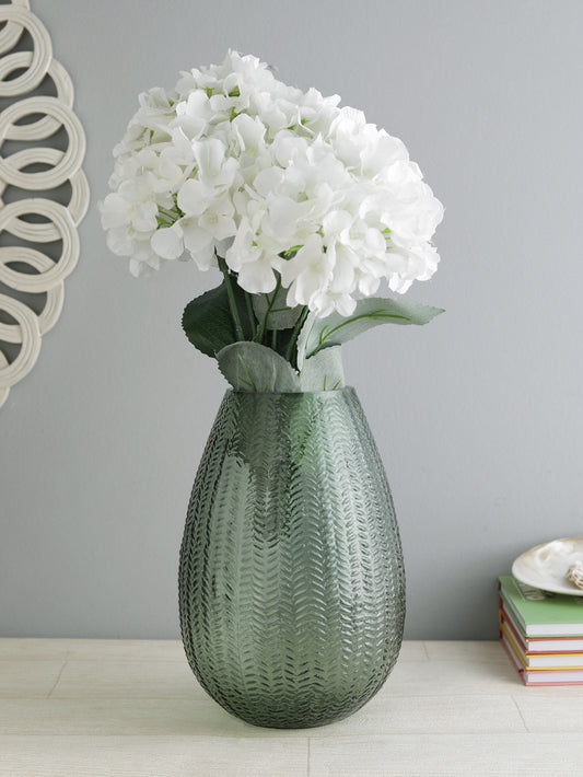 Emerald Glass Flower Vase