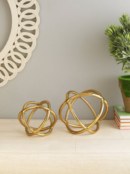 Decorative Gold Orbs Set