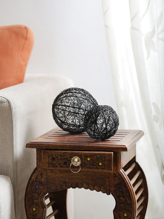 Noire Decorative Wire Orbs Set