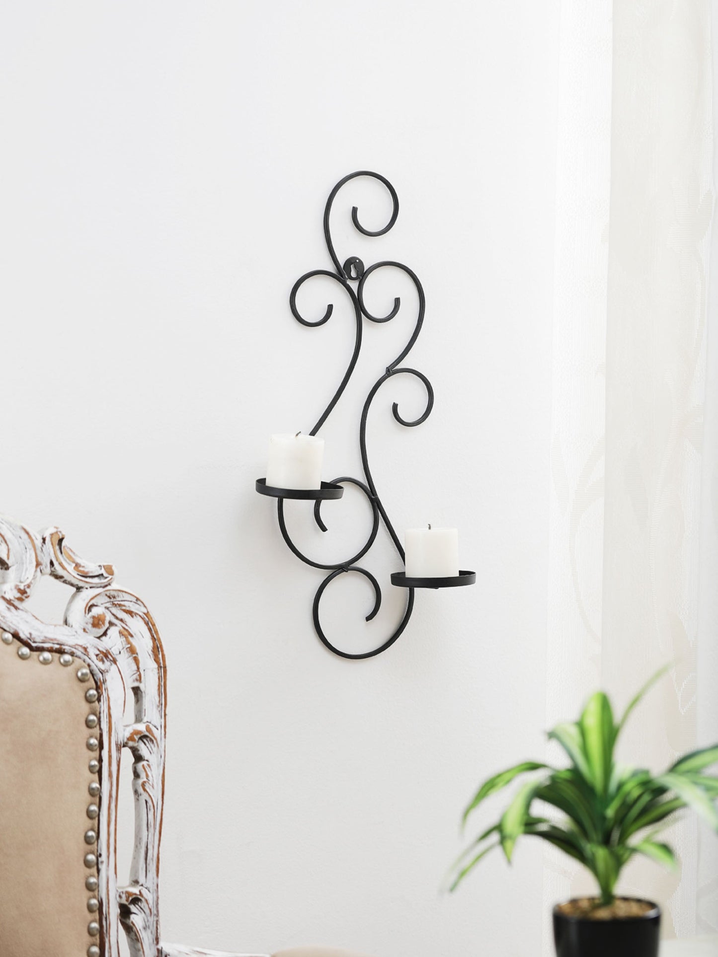 Tyler Black Iron 2 Pillar Candle holder
