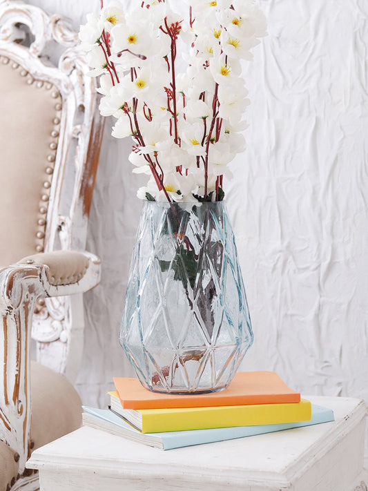 Turquoise Blue Glass Vase