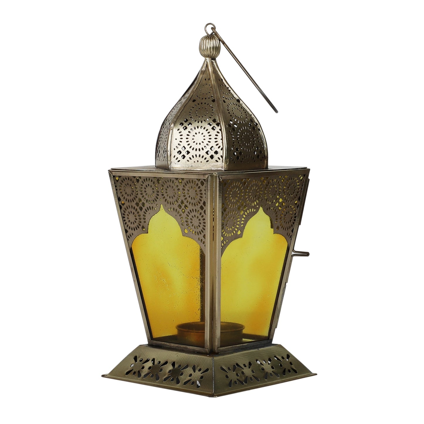 Mila Antique Brass Lantern