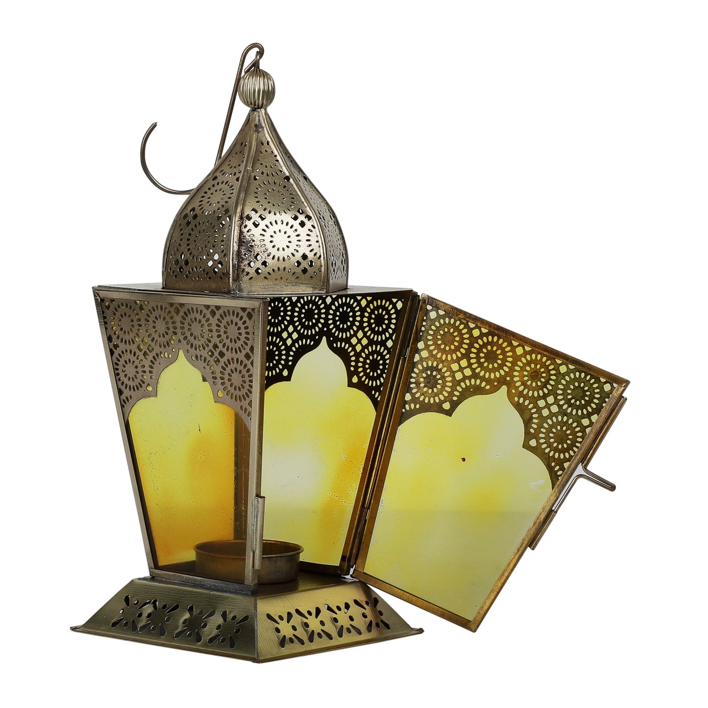 Mila Antique Brass Lantern