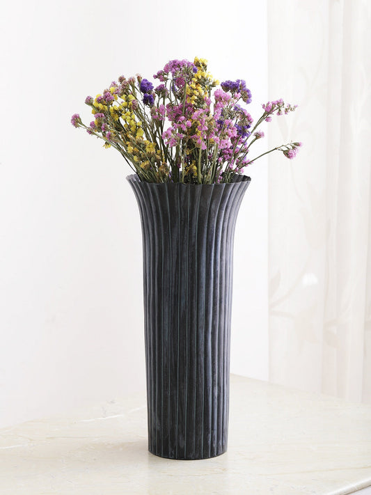 Round Verdigris Finish Vase Large