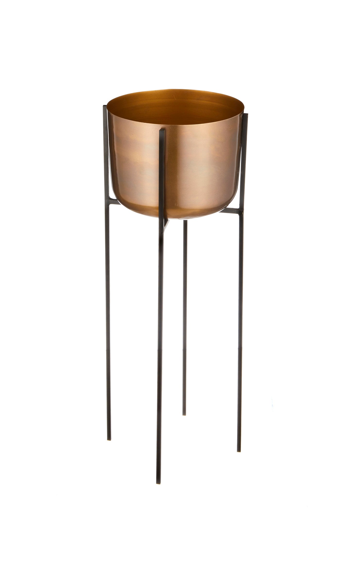 Porto Matte Copper & Black Planters Set of 2