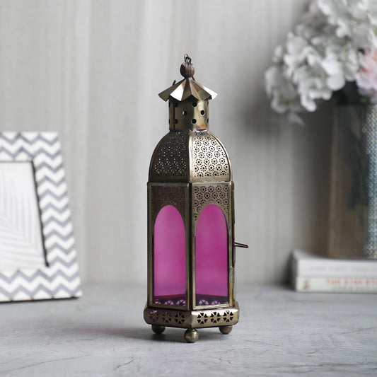 Flora Antique Brass Lantern