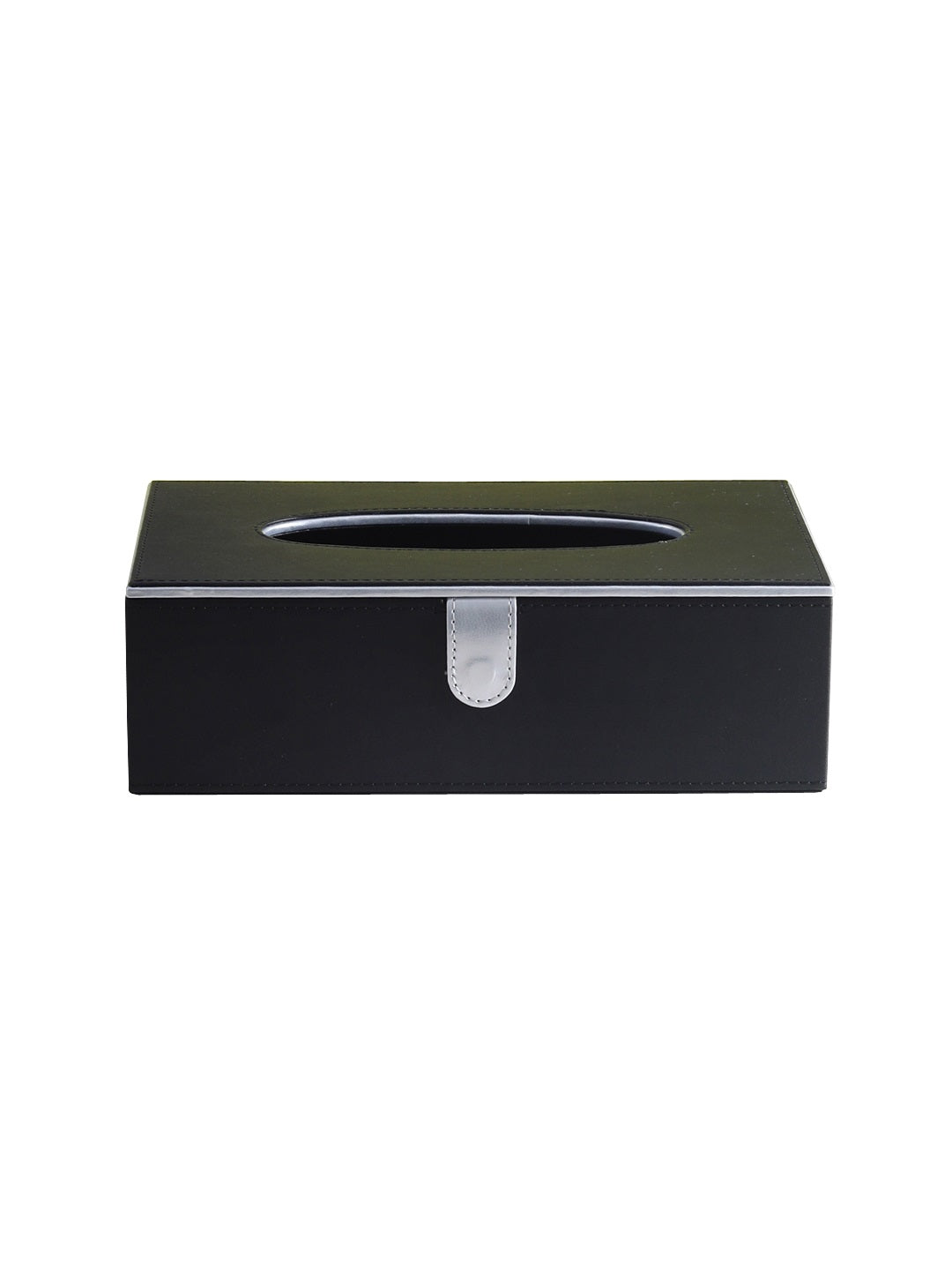 Noire Black & Silver Tissue Box