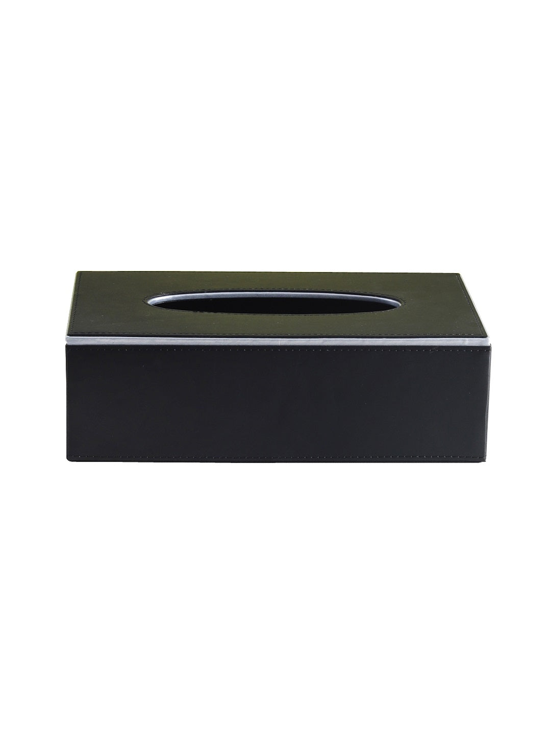 Noire Black & Silver Tissue Box