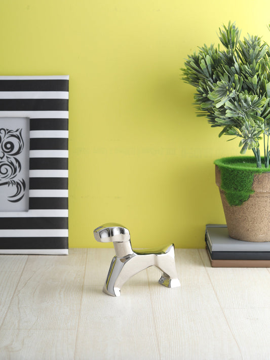 Geometric Dog Sculpture nickel