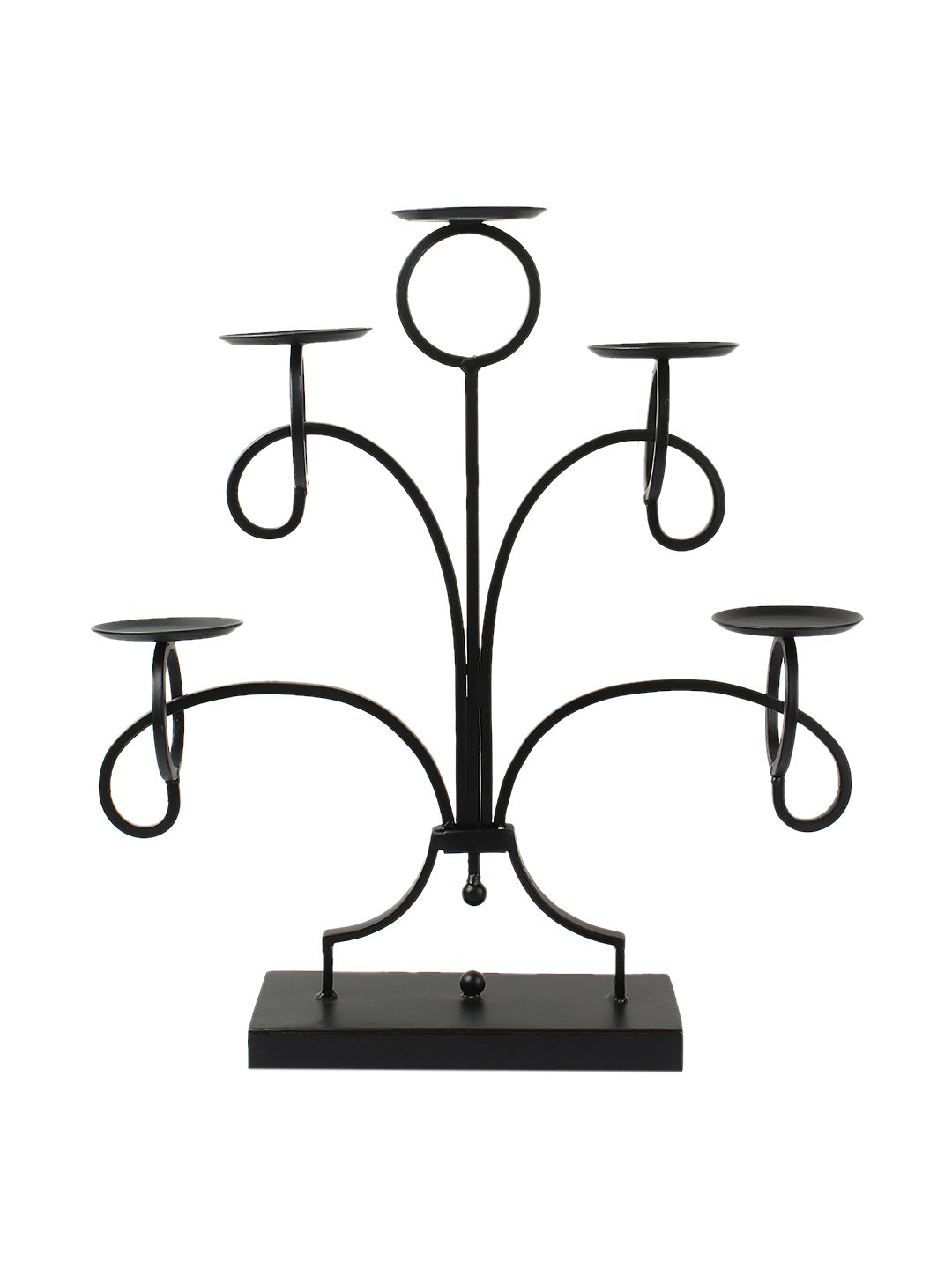 George Black Iron 5 Pillar Candle holder