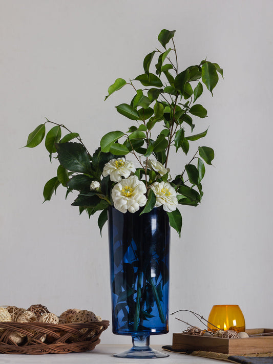 Azure Luster Flower Vase