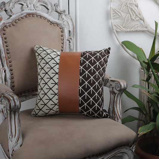 Seanna Tan & Cream Cushion