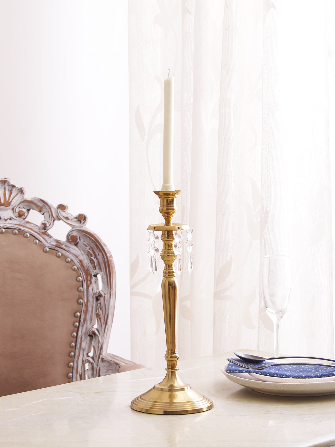 Roosevelt Jewelled Taper Candleholder