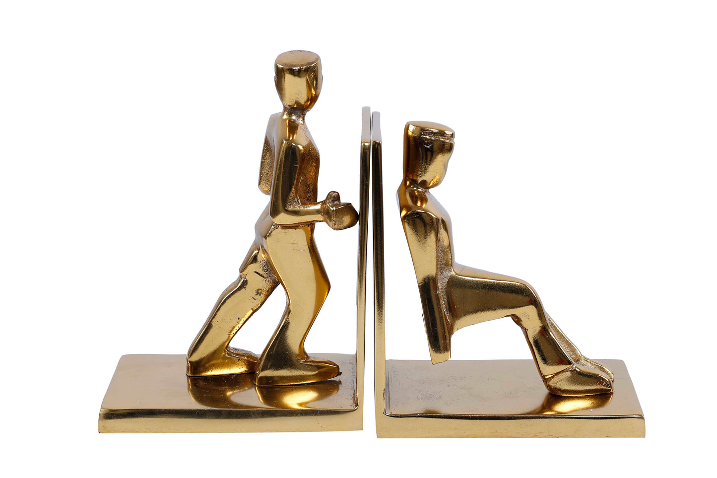 Working Men bookend set of 2 Gold
