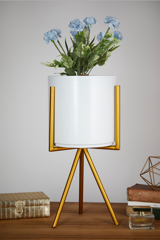 Venice White & Gold Planter