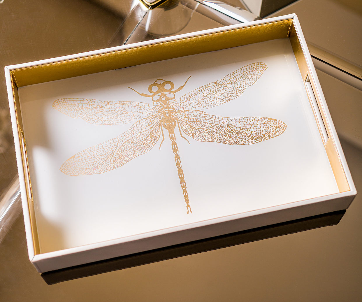 Azalea Dragonfly Rectangle Tray