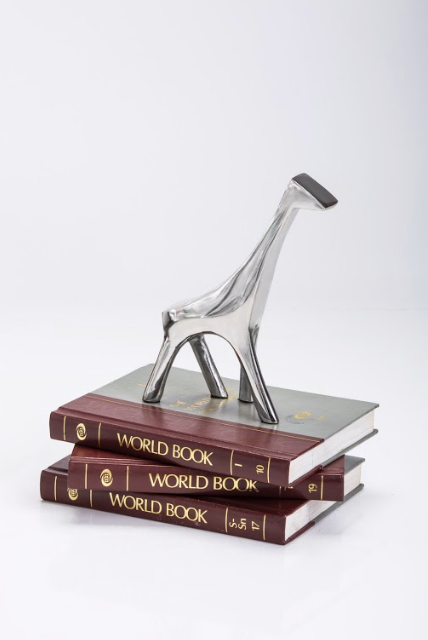 Geometric Giraffe Sculpture nickel