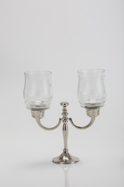 Alyssa Two Lite Hurricane Candlestand