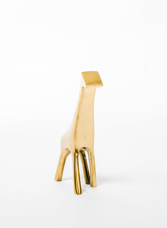 Geometric Giraffe Sculpture gold