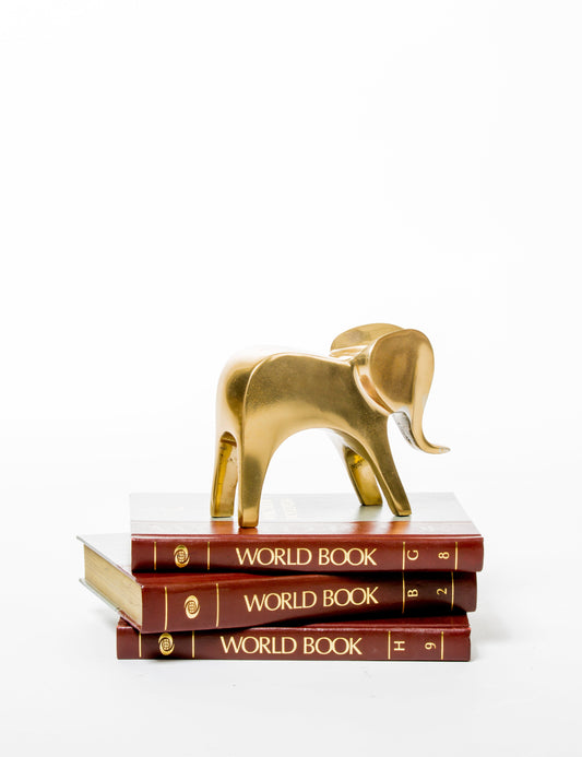 Geometric Elephant Sculpture gold