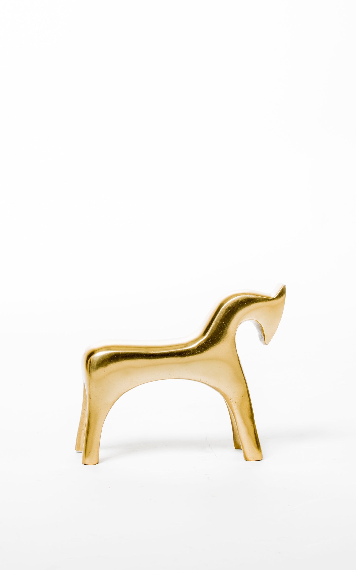 Geometric Horse Sculpture gold